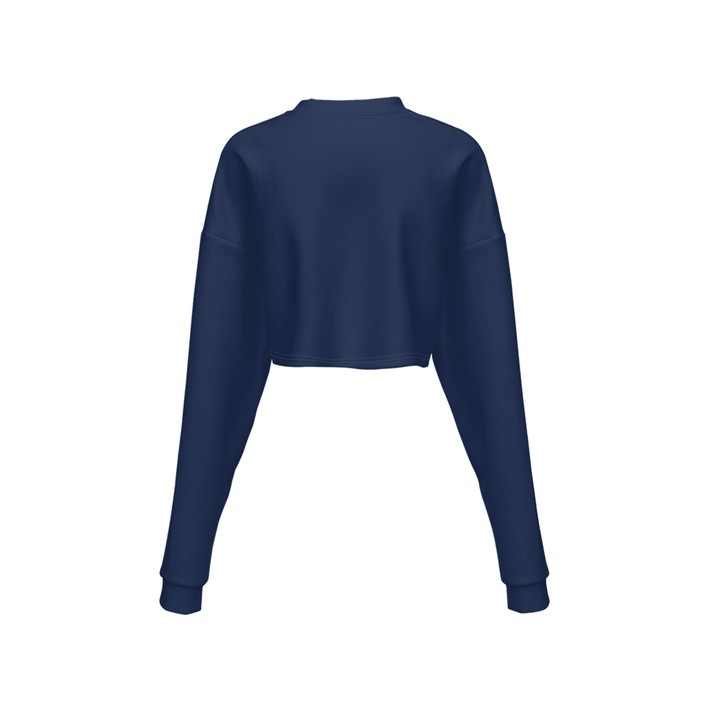 Terra Flow Crop Sweatshirt in Navy | Sustainable Comfort - Urban Lab.Eco