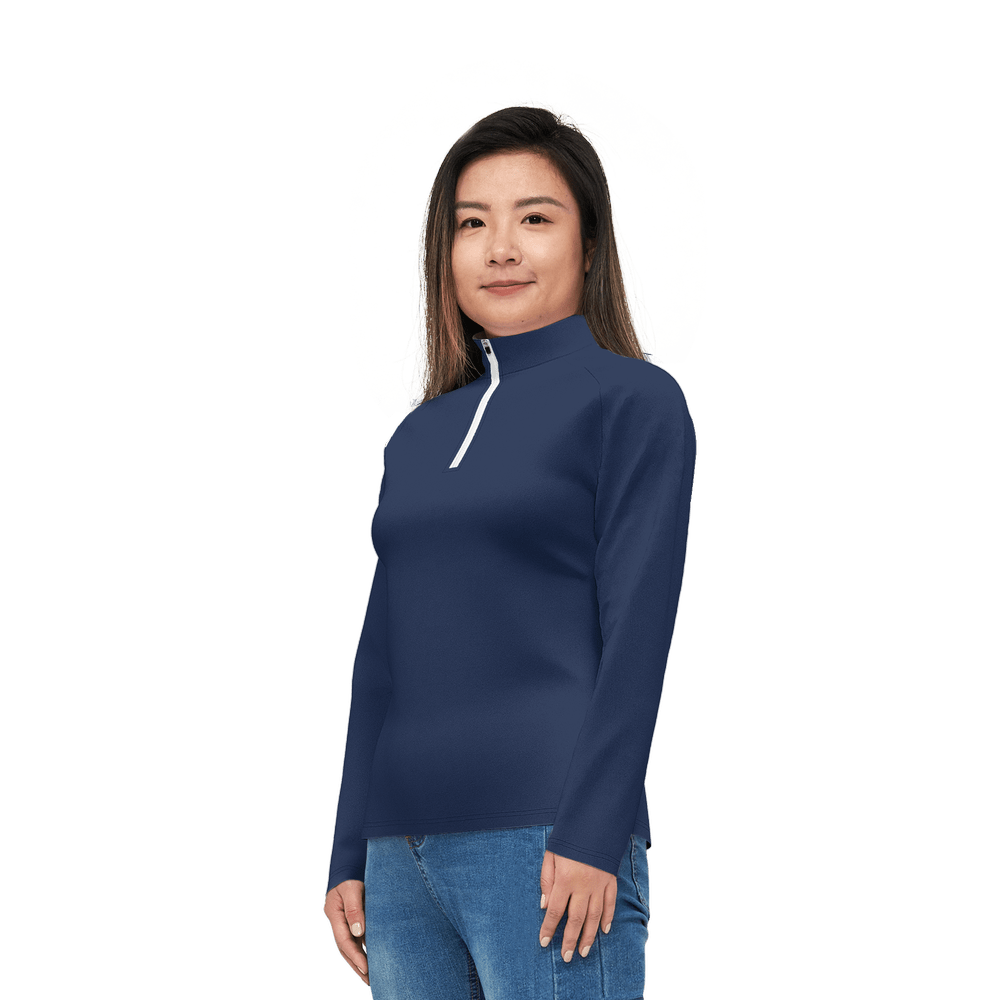 Terra Flow Quarter Zip in Navy | Sustainable Luxury - Urban Lab.Eco