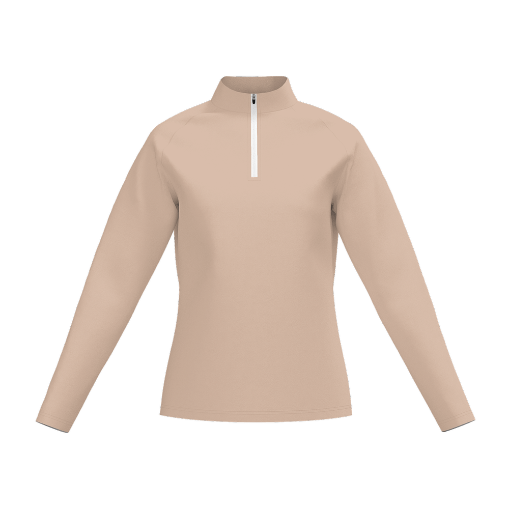 Terra Flow Quarter Zip in Clay Beige | Sustainable Luxury - Urban Lab.Eco